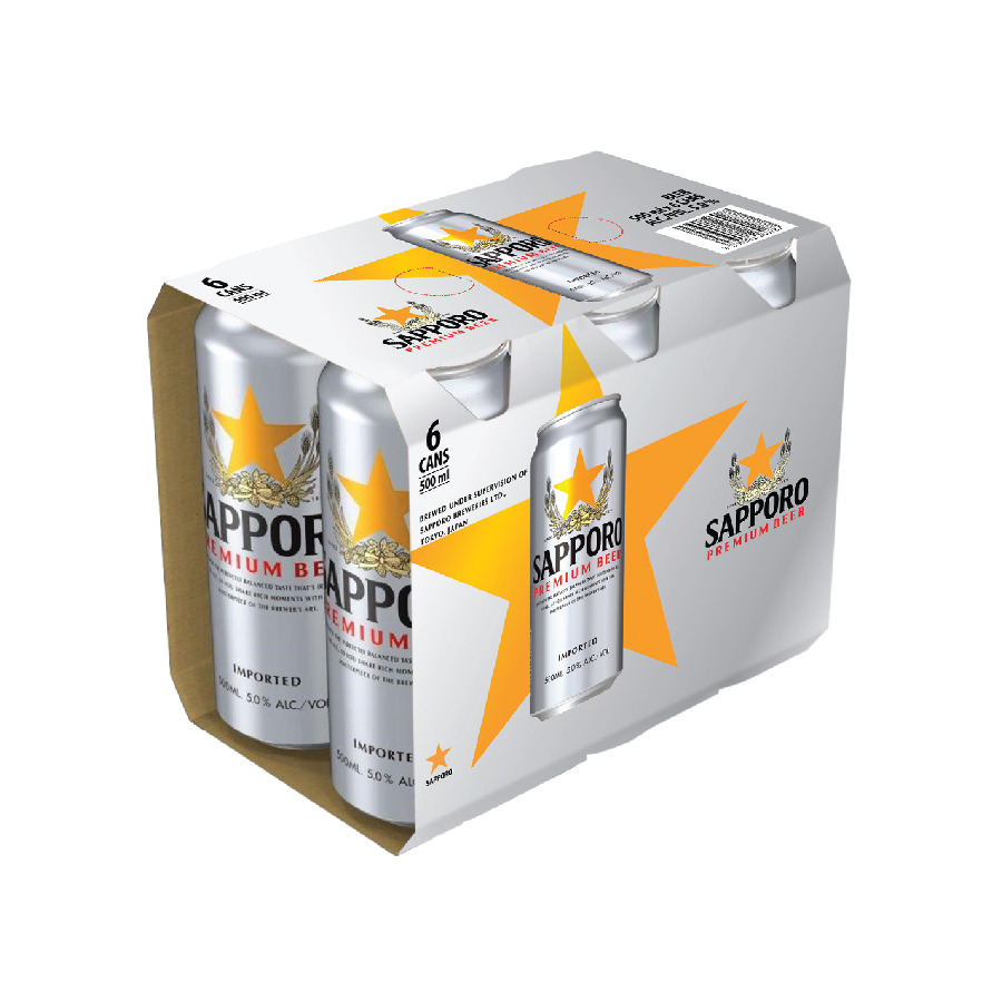 Sapporo 500ml 6s